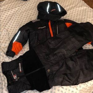 32 degrees weatherproof coat and snow bibs for boy